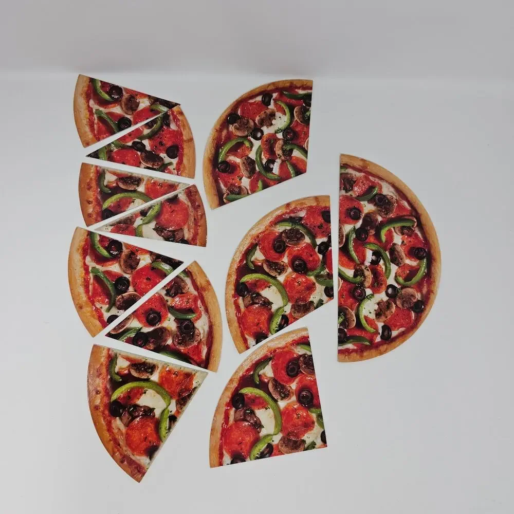 Fraction Fun Jr Math Game Pizza 7 Games in 1 Teacher Aid Home School COMPLETE